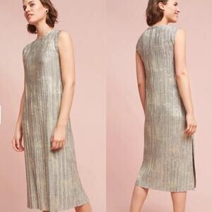 Anthropologie Akemi + Kin Corrina Sleeveless Metallic Dress Women’s Size M